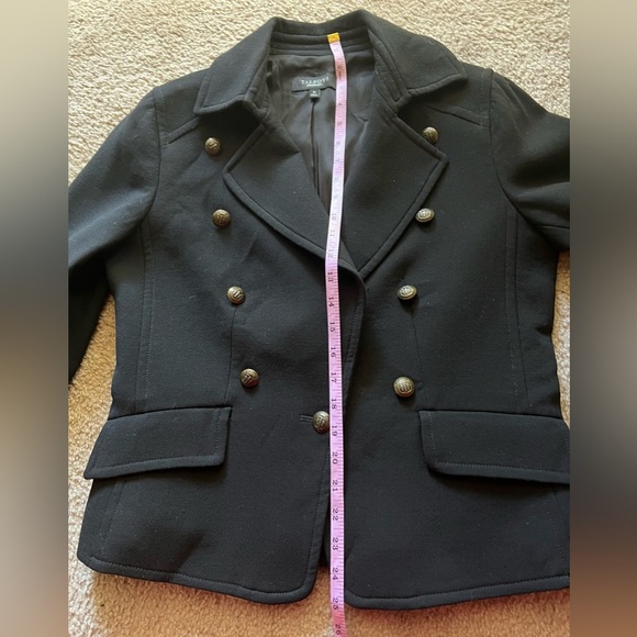 Talbots Luxe Wool Black Sz 10 Peacoat Jacket Blazer - Picture 12 of 13